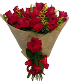 Buquê com 18 Rosas Vermelhas Embalagem Tradicional